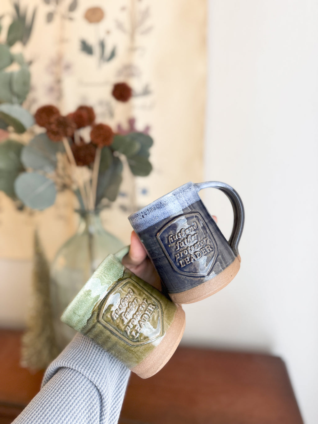 Protector | Blue 15oz Handmade Mug