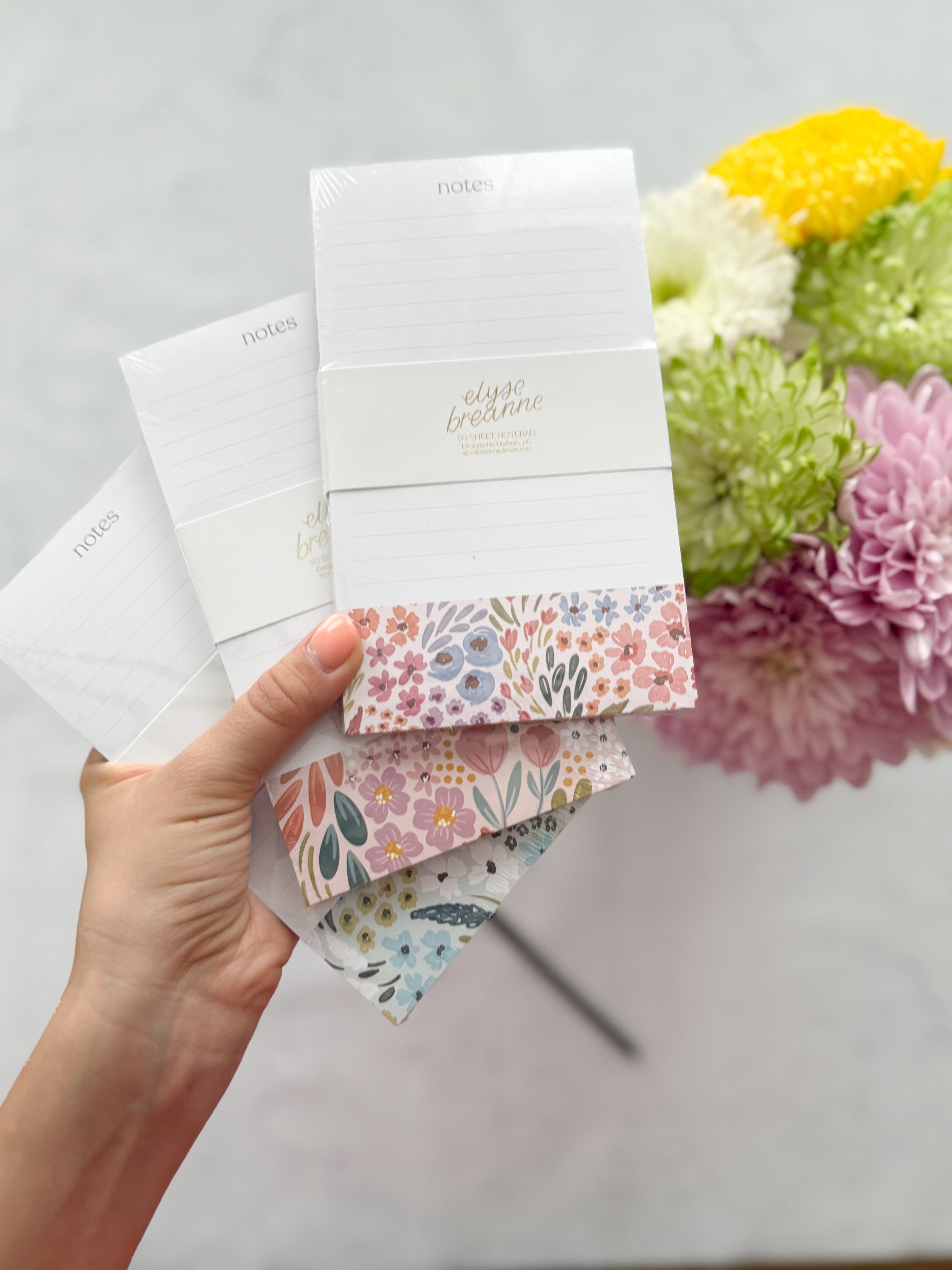 Waterfall Floral Notepad 4x6